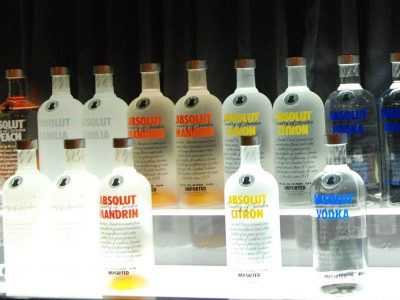 absolut bottles